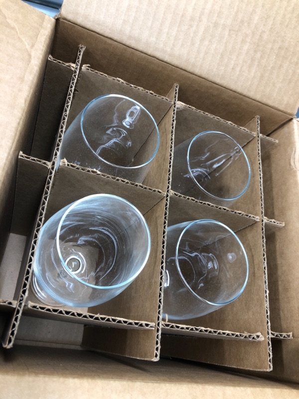 Photo 1 of Amazon Basics All-Purpose Wine Glasses, 19-Ounce, Set of 4