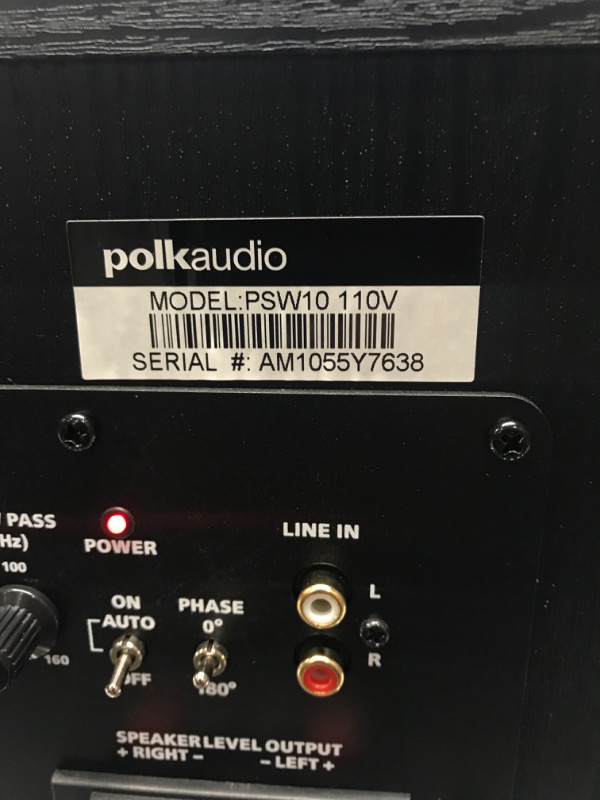 Photo 4 of Polk Audio PSW10 10-Inch Powered Subwoofer and Amazon Basics Subwoofer Cable - 15 Feet PSW10 + Subwoofer Cable Subwoofer w/ Cable