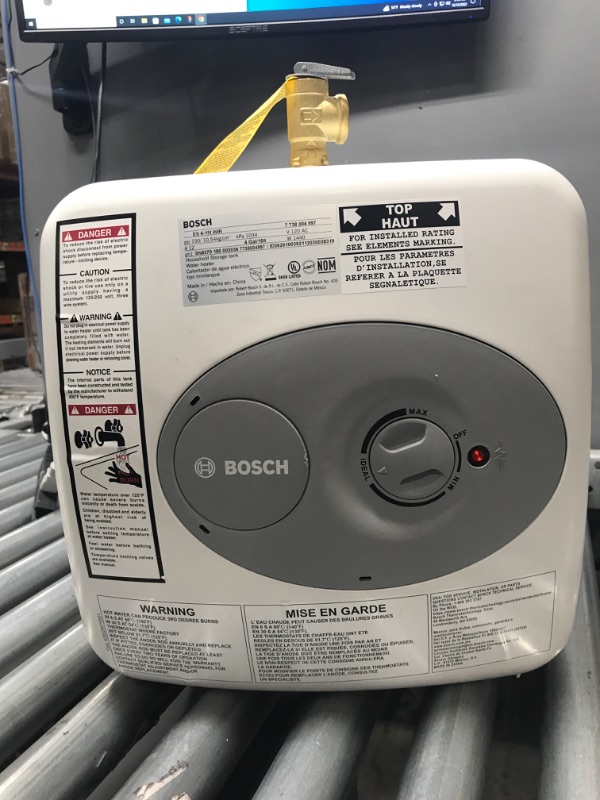 Photo 2 of Bosch Electric Mini-Tank Water Heater Tronic 3000 T 4-Gallon (ES4) - Eliminate Time for Hot Water - Shelf, Wall or Floor Mounted 4 Gallon