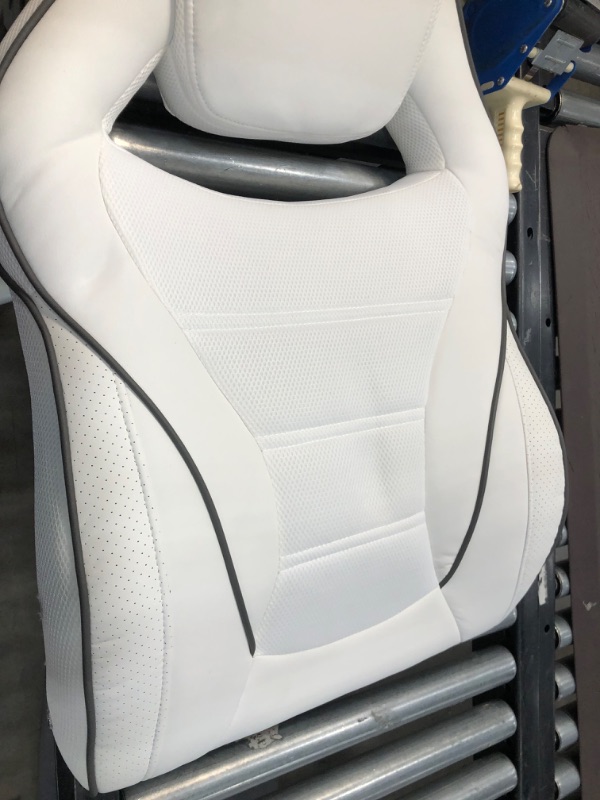 Photo 2 of **used, no hardware**
OSP Home Furnishings Xeno Ergonomic Adjustable Faux Leather Gaming Chair with Integrated Headrest and Airflow Cooling Material, White with Black Accents