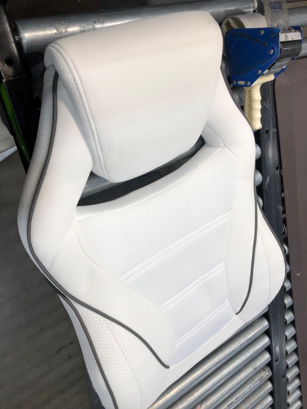 Photo 9 of **used, no hardware**
OSP Home Furnishings Xeno Ergonomic Adjustable Faux Leather Gaming Chair with Integrated Headrest and Airflow Cooling Material, White with Black Accents