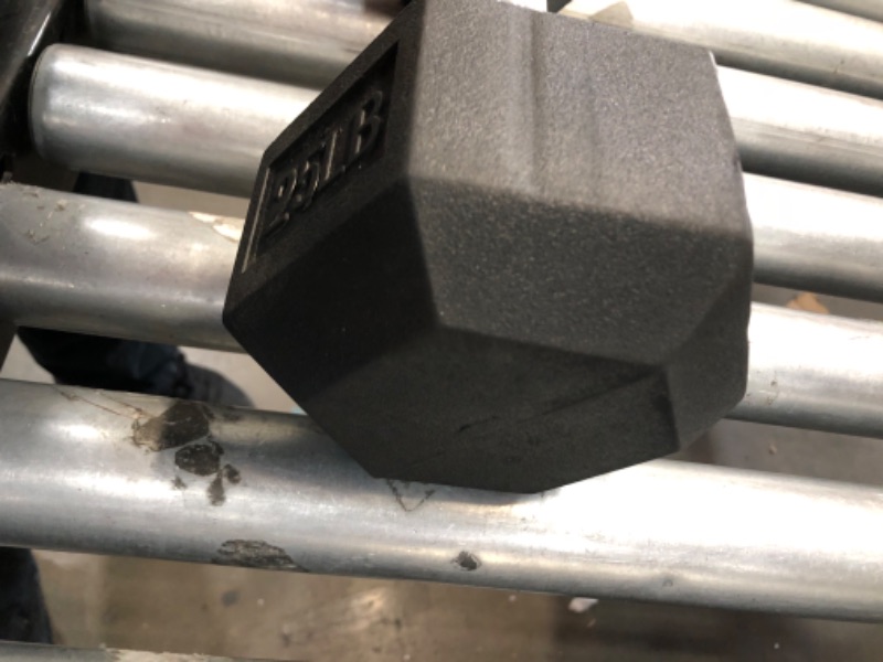 Photo 2 of **MINOR DAMAGE**
Sporzon! Rubber Encased Hex Dumbbell 25 Pound