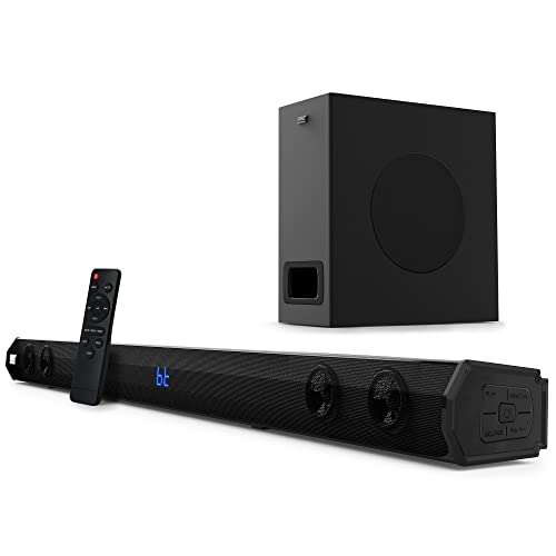 Photo 1 of **used**
Pyle 2.1 Channel TV Soundbar Speaker Stereo System W/Wireless Subwoofer Powerful, Built-in Bluetooth Technology - for TV, Theater, Audio, 500W 35'' W/
