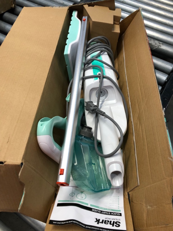 Photo 2 of **MISSING STEAM NOP PADS**Shark S1000 Steam Mop, White/Seafoam
