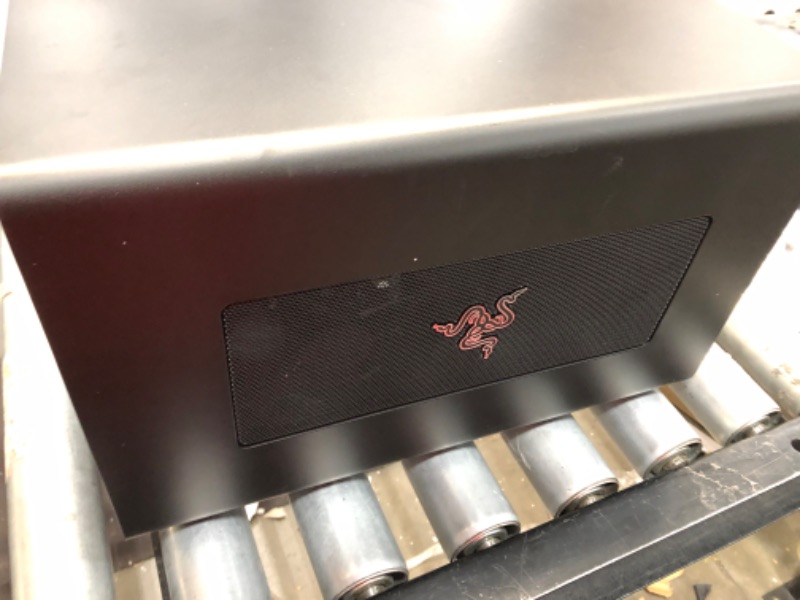 Photo 1 of Razer Core X Chroma Aluminum External GPU Enclosure (eGPU): Compatible with Windows & MacOS Thunderbolt 3 Laptops, NVIDIA /AMD PCIe Support, 700W PSU, 4x USB 3.1, 1x Gbit Ethernet, Chroma RGB, Black
