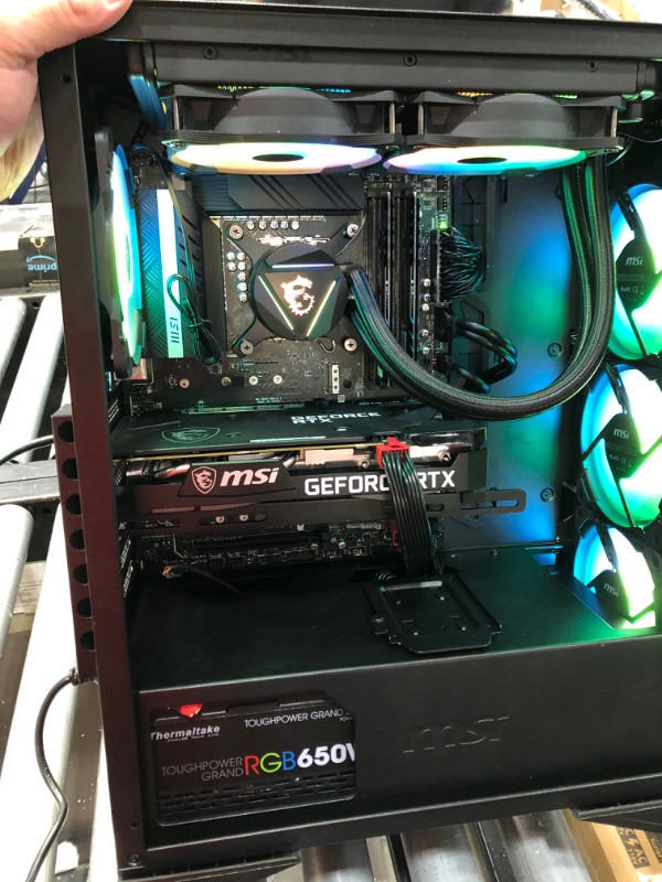 Photo 9 of MSI Aegis RS Gaming Desktop PC, Intel Core i7-12700KF, GeForce RTX 3060 Ti, 16GB Memory (Dual-CHL), 1TB NVMe SSD, WiFi 6E, Liquid Cooling, USB Type-C, Win11 Home, Keyboard and Mouse (12TG-285US)
