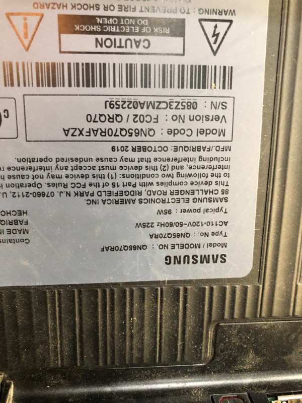 Photo 4 of **CRACKED SCREEN **SAMSUNG 65-Inch Class QLED 4K UHD Q70A Series Dual LED Quantum HDR Smart TV with Alexa Built-In, Motion Xcelerator Turbo+, Multi View Screen (QN65Q70AAFXZA, 2021 Model)
