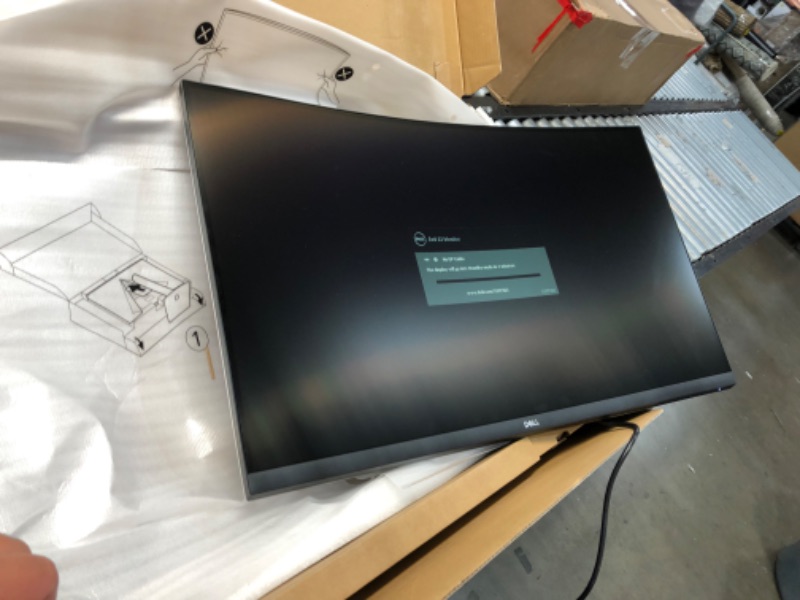 Photo 2 of Dell S3221QS 32 Inch Curved 4K UHD, VA Ultra-Thin Bezel Monitor, AMD FreeSync, HDMI, DisplayPort, Built in Speakers, VESA Certified, Silver
