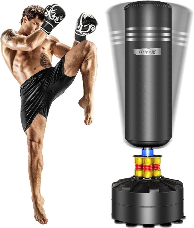 Photo 1 of  Freestanding Punching Bag- Heavy Boxing Bag with Stand for Adult Youth - Men StandingBoxing Bags for Home Gym
