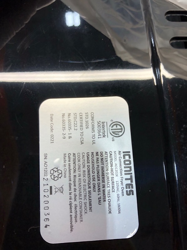 Photo 1 of 10-in-1 Air Fryer Oven, 20 Quart Airfryer Toaster Oven , 1800W Toaster Oven Air Fryer Combo, Large Air Fryers Accessories, ETL Certification
