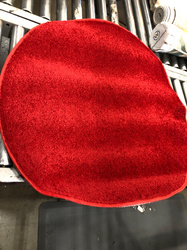 Photo 1 of 32 inch round red rug 