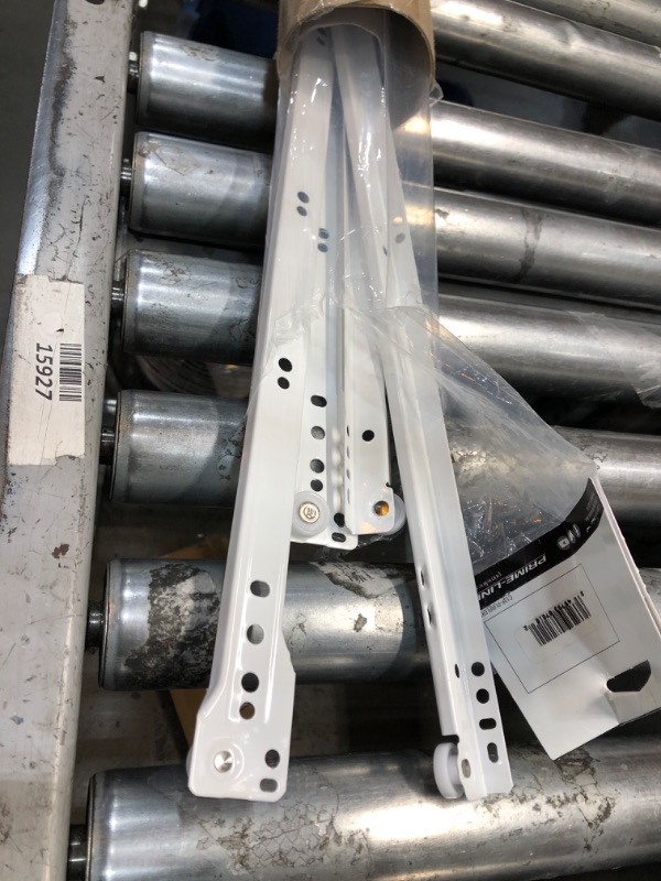 Photo 1 of 19-3/4 in. White Painted Steel Bottom-Mount Self-Closing Drawer Slides
