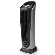 Photo 1 of Lasko Oscillating Ceramic Tower Space Heater for Home with Adjustable Thermostat, Timer and Remote Control, 22.5 Inches, Grey/Black, 1500W, 751320
