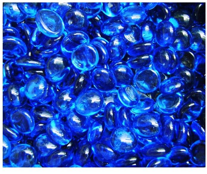 Photo 1 of Creative Stuff Glass - 1 LB Aqua Blue - Glass Gems - Vase Fillers
