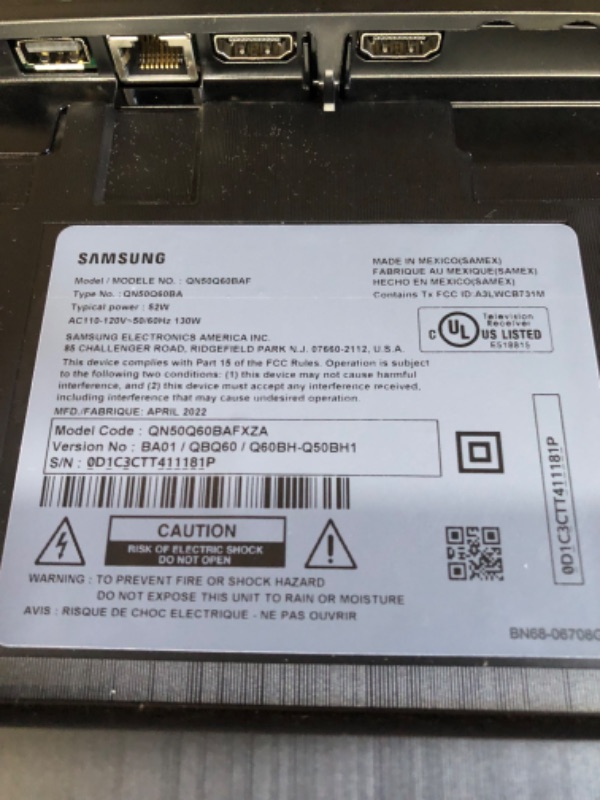 Photo 5 of SAMSUNG 50-Inch Class QLED Q60B Series - 4K UHD Dual LED Quantum HDR Smart TV with Alexa Built-in (QN50Q60BAFXZA, 2022 Model) w/HW-Q600B 3.1.2ch Soundbar w/Dolby Audio 2022
