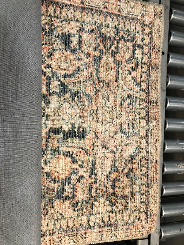 Photo 3 of **used-needs cleaning**
Angela Rose x Loloi Aubrey Collection AUB-01 Navy / Multi, Traditional 2'-6" x 12'-0" Runner Rug Navy / Multi 2'-6" x 12'-0"