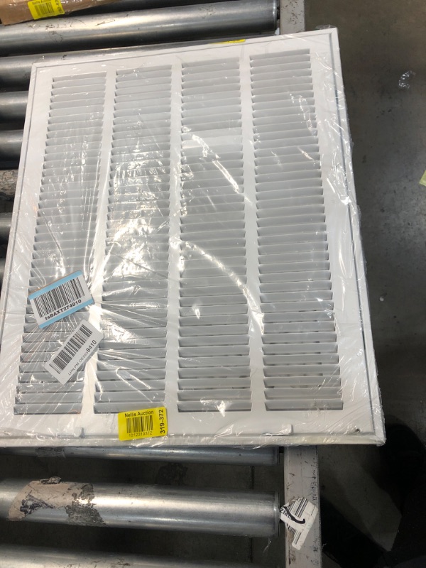 Photo 2 of 16"W x 20"H [Duct Opening Measurements] Steel Return Air Filter Grille (AGC Series) Removable Door, for 1-inch Filters, Vent Cover Grill, White, Outer Dimensions: 18 5/8"W X 22 5/8"H for 16x20 Opening Duct Opening Size: 16"x20"