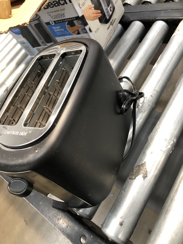 Photo 1 of Amazon Basics 2 Slice, Extra-Wide Slot Toaster with 6 Shade Settings, Black
