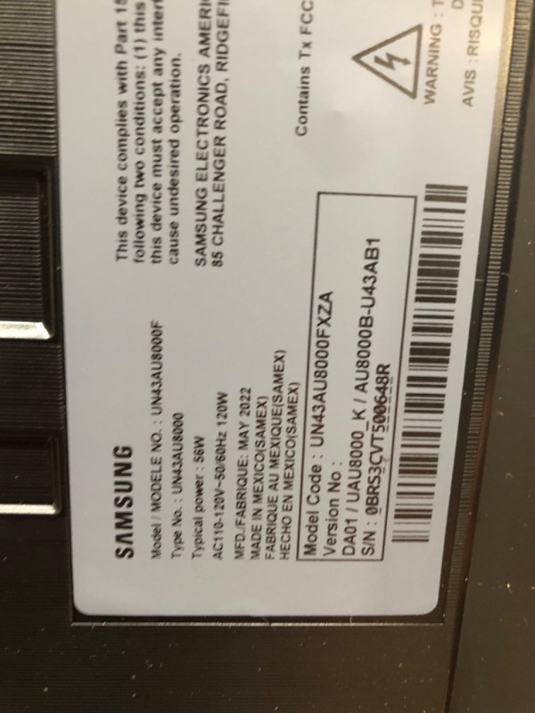 Photo 4 of SAMSUNG 43-Inch Class Crystal 4K UHD AU8000 Series HDR, 3 HDMI Ports, Motion Xcelerator, Tap View, PC on TV, Q Symphony, Smart TV with Alexa Built-In (UN43AU8000FXZA, 2021 Model)
