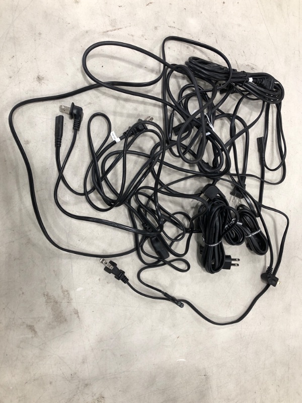 Photo 1 of MIXED BUNDLE OF TV POWER CORDS**SET OF 15 MIXED TYPES**