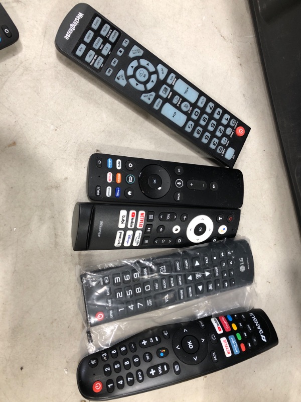 Photo 1 of MIXED BUNDLE OF 5 TV REMOTES**MIXED TYPES**