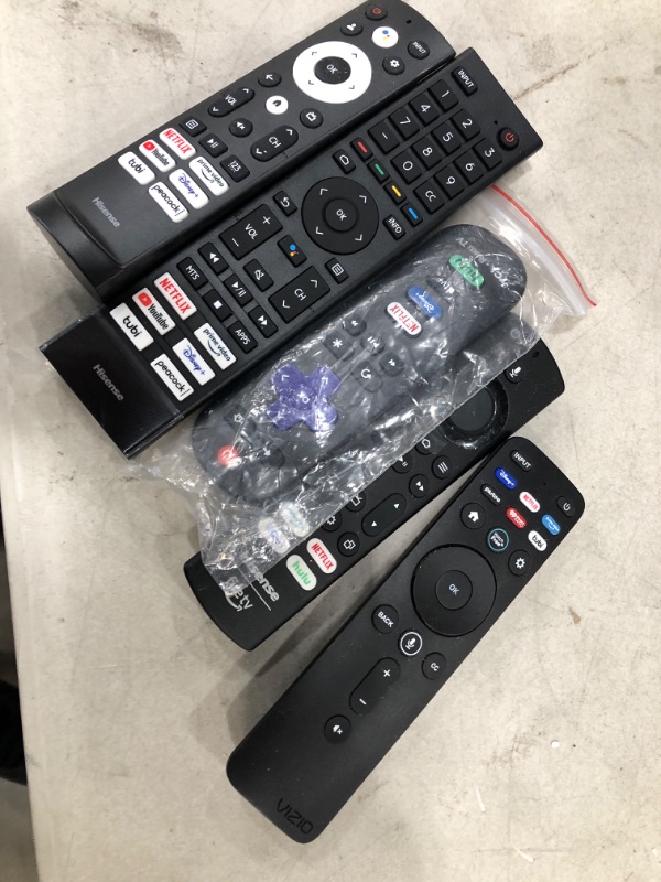 Photo 1 of MIXED BUNDLE OF 5 TV REMOTES**MIXED TYPES**