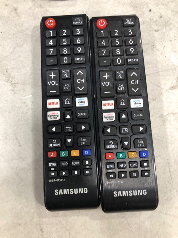 Photo 2 of *SET OF 2** Samsung OEM Remote Control with Netflix Hotkey - Black (BN59-01315J)
