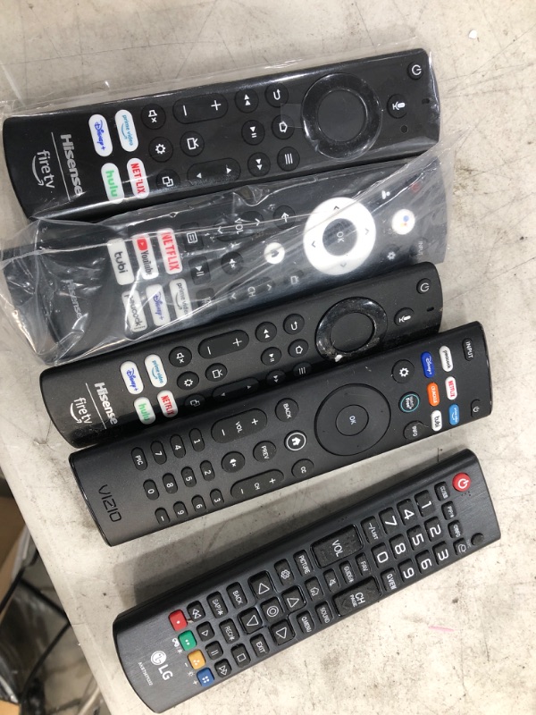 Photo 1 of MIXED BUNDLE OF 5 TV REMOTES**MIXED TYPES**