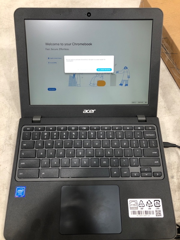 Photo 4 of Acer Chromebook 512 C851-C9CF - 12" LED - Celeron N4000 - 4GB RAM - 32GB eMMC
