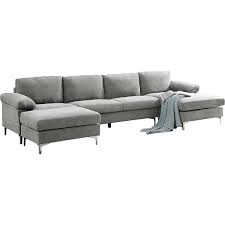Photo 1 of **Missing Sections Box 3 out of 3* Similar to stock photo* PARTIAL Bshti U-Shape Sectional Sofa With Chaise Convertible Sectional Sofa For Apartment, Living Room, Light Grey
