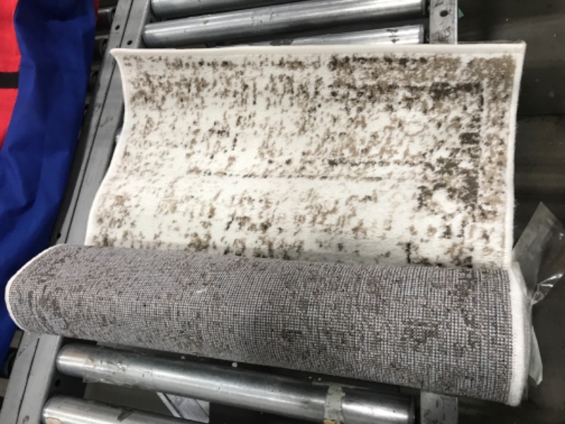 Photo 1 of 2'x6'7" Runner Casino Sofia Rug Ivory/Brown - Unique Loom