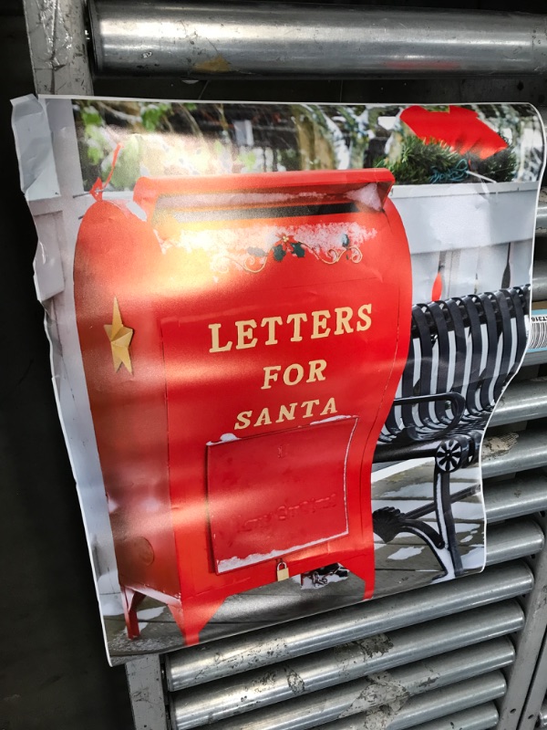 Photo 2 of **MINOR WRINKLES FROM SHIPPING** Posterazzi PDDUS48DGU1587 Fresh Snow on red Mailbox for Letters to Santa, Town of Snoqualmie Photo Print, 18 x 24, Multi