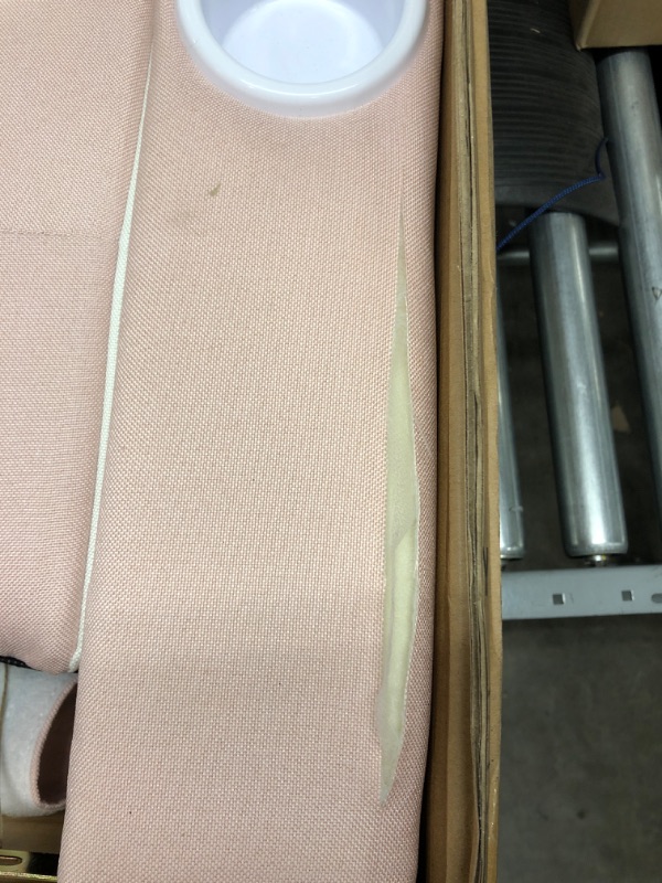 Photo 4 of Delta Children Chelsea Kids Upholstered Chair with Cup Holder, Pink   has two tears   one on each arm