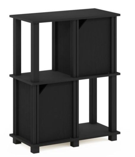 Photo 1 of Furinno Brahms 3-Tier Storage Shelf with 2 Doors