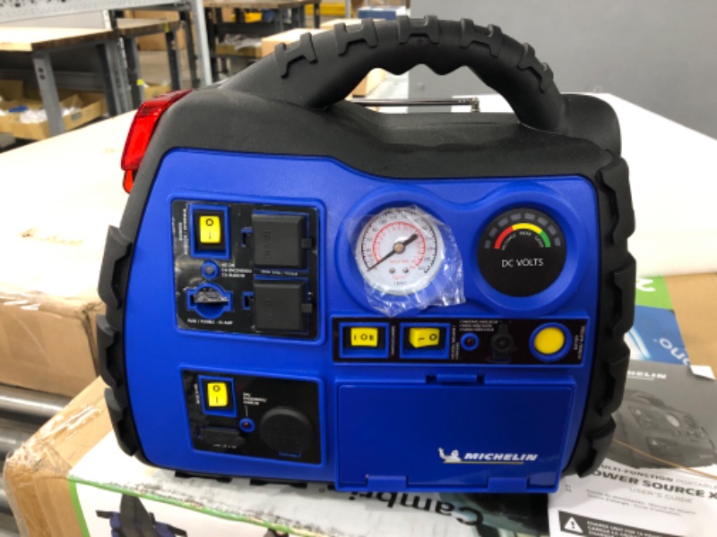 Photo 3 of MICHELIN ML0728 Power Source XR1 Portable 1000 Amps Jump Starter with Air Compressor and 400 Watt Peak Surge Power Inverter and Bluetooth