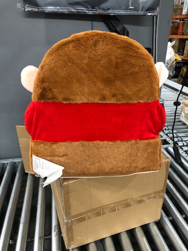 Photo 3 of Animal Adventure Curious George Soft Plush Children's Chair, Sweet Seats, Brown/Red