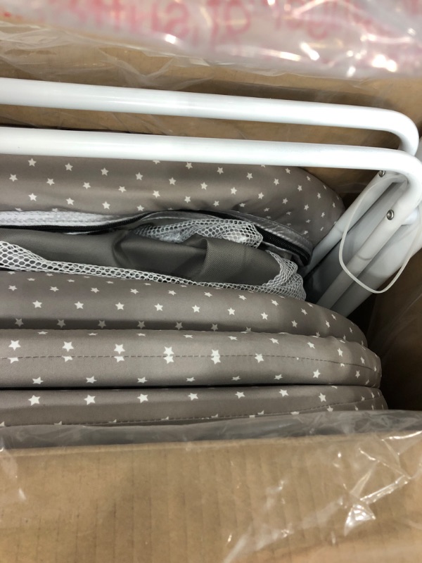 Photo 1 of Dream On Me Traveler Portable Bassinet In Grey, Lightweight And Breathable Mesh Design, Easy To Clean And Fold Baby Bassinet - Carry Bag Included