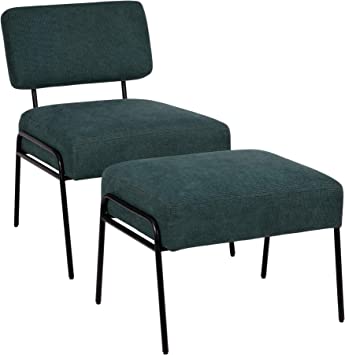 Photo 1 of Ball & Cast Living Room Upholstered Accent Chair,Ottoman Set Teal Set of 1
