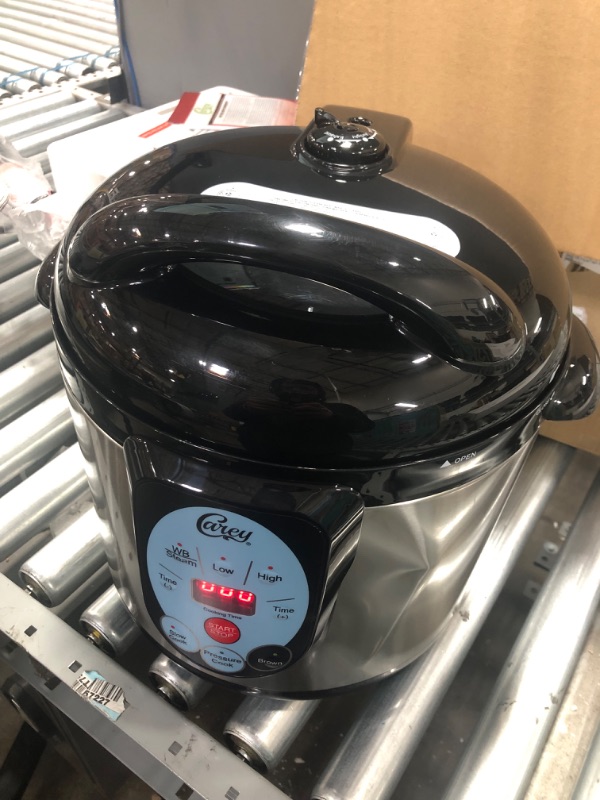 Photo 2 of (DAMAGED)CAREY DPC-9SS Smart Electric Pressure Cooker and Canner, Stainless Steel, 9.5 Qt
**DENT**