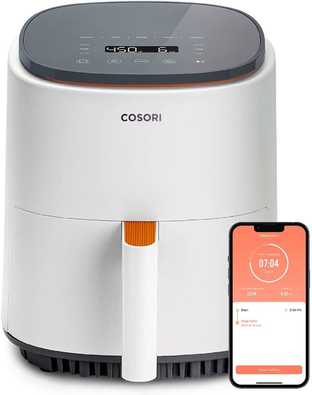 Photo 1 of COSORI Air Fryer 4 Qt, 7 Cooking Functions Airfryer, 150+ Recipes on Free App, 97% less fat Freidora de Aire, Dishwasher-safe, Designed for 1-3 People, Lite...
