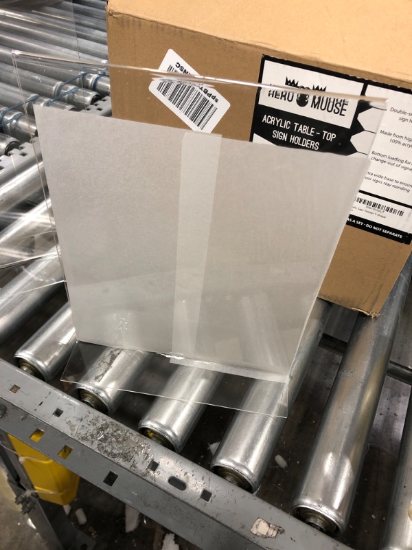 Photo 1 of Acrylic Table Top Sign Holder 8.5 x 11 inches (6 Pack)