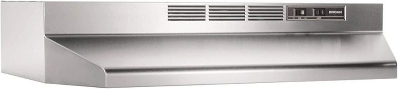 Photo 1 of Broan-NuTone 413004 Non-Ducted Ductless Range Hood with Lights Exhaust Fan for Under Cabinet, 30-Inch, Stainless Steel
