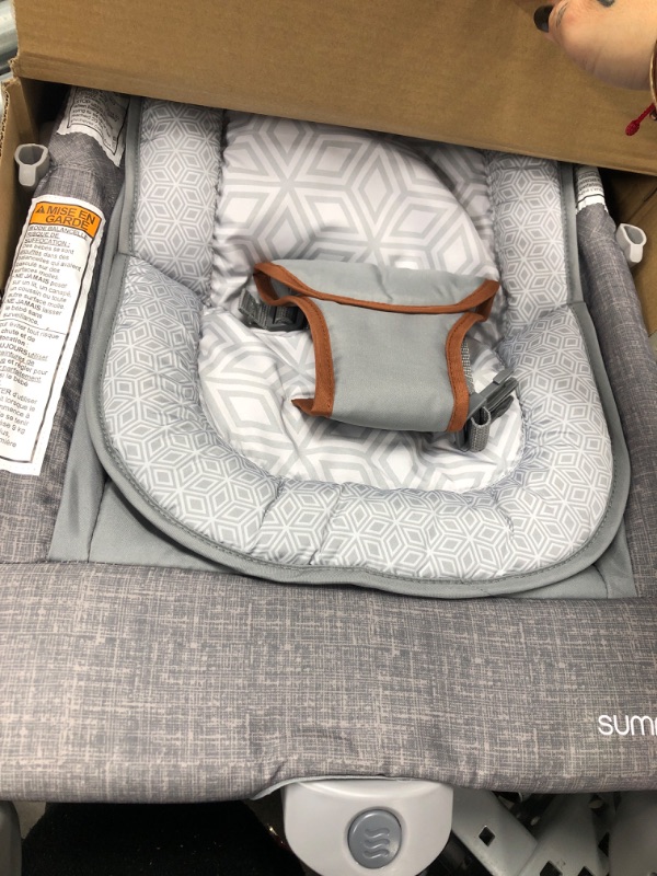 Photo 2 of Summer 2-in-1 Bouncer & Rocker Duo (Heather Gray) Convenient and Portable Rocker and Bouncer for Babies Includes Soft Toys and Soothing Vibrations
