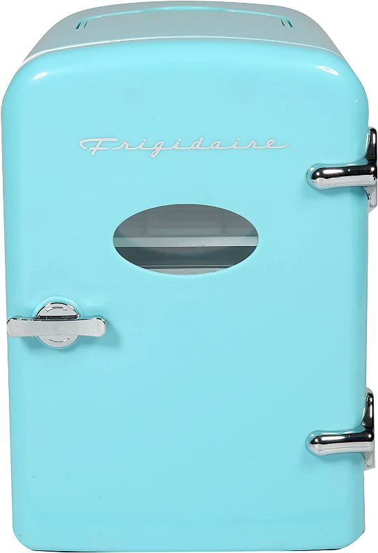 Photo 1 of Frigidaire EFMIS175-BLUE Portable Mini Fridge-Retro Extra Large 9-Can Travel Compact Refrigerator, Blue
