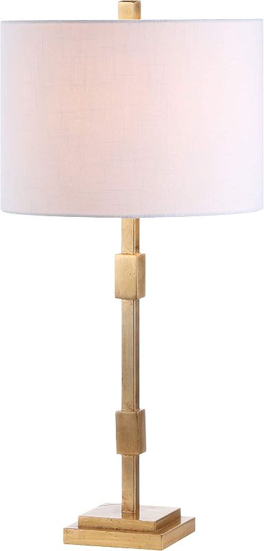 Photo 1 of JONATHAN Y JYL3037A Windsor 29" Metal LED Table Lamp Contemporary Transitional Bedside Desk Nightstand Lamp for Bedroom Living Room Office College Bookcase LED Bulb Included, Gold Leaf
