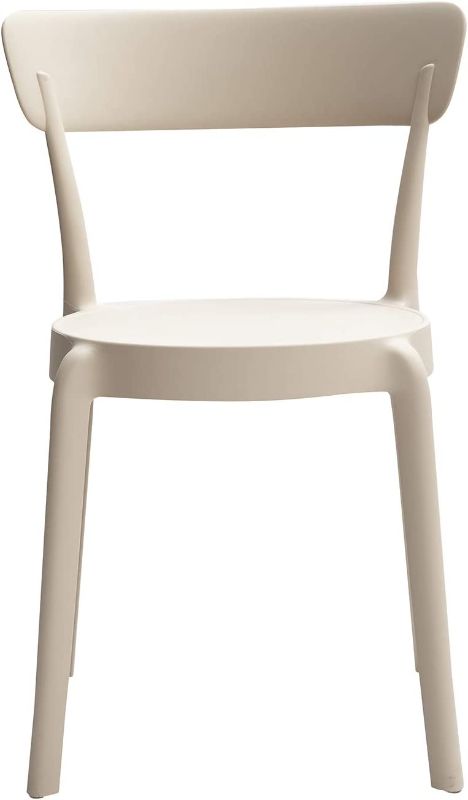 Photo 1 of Amazon Basics Beige, Armless Bistro Dining Chair