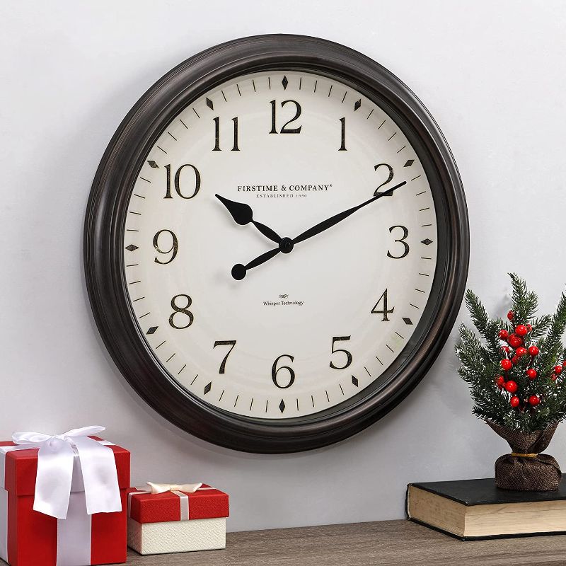 Photo 1 of FirsTime & Co.® Avery Whisper Wall Clock, American Crafted, Oil Rubbed Bronze, 20 x 2 x 20,
