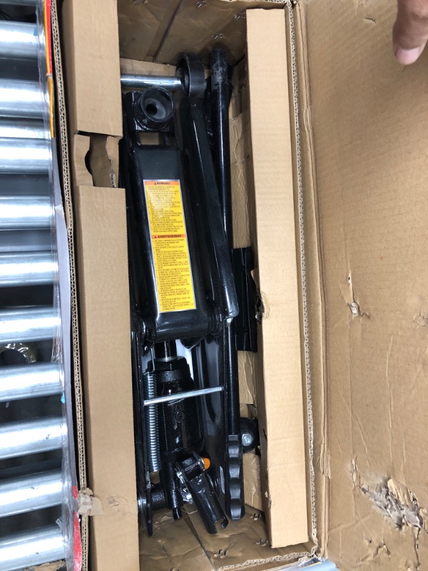 Photo 1 of Torin A94117B BlackJack Hydraulic Trolley Service/Floor Jack with Extra Saddle (Fits: SUVs and Extended Height Trucks): 3 Ton (6,000 lb) Capacity, Black 3 Ton (6,000 LBs) with Extender