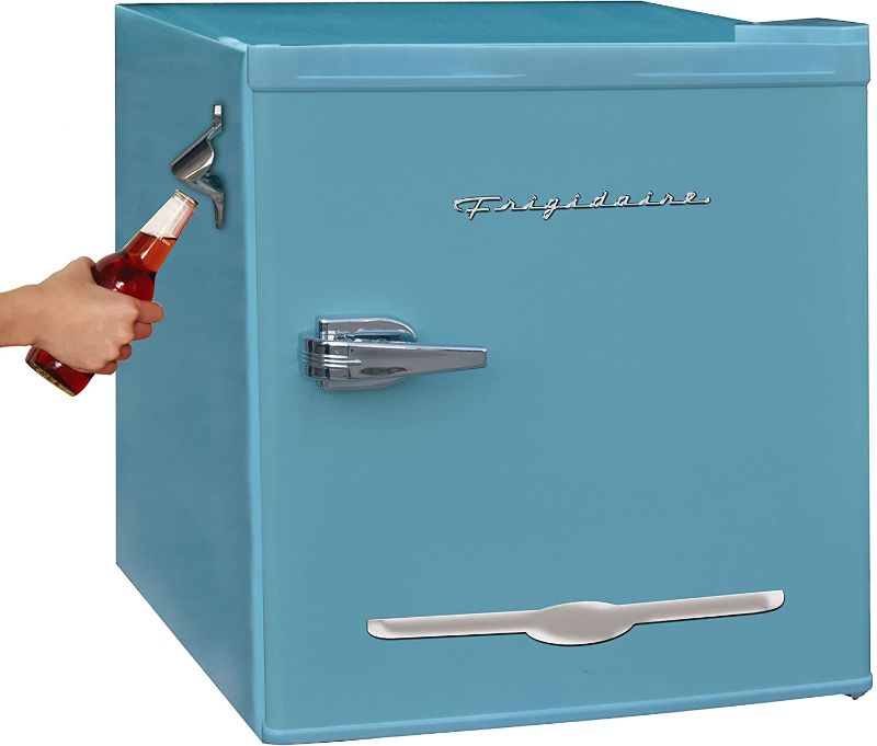 Photo 1 of Frigidaire EFR176-BLUE 1.6 cu ft Blue Retro Fridge with Side Bottle Opener. for The Office, Dorm Room or Cabin
