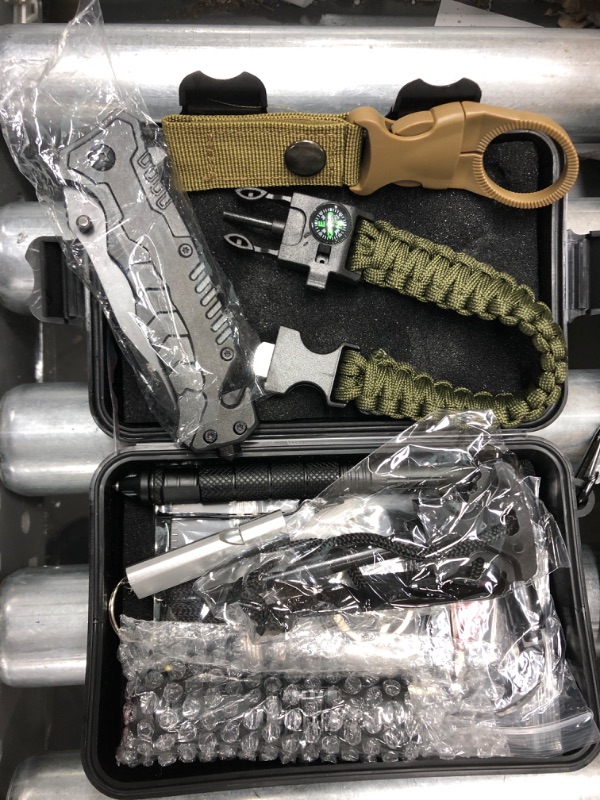 Photo 1 of Gifts for Men Dad Him Husband, Survival Kit Tools, Survival Gear and Equipment 11 in 1, Stocking Stuffers Birthday Gifts for Boyfriend Teenage Boy Christmas, Cool Gadgets for Hunting Camping Fishing
